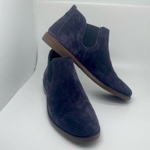 Trask Allison Navy Suede Leather Chelsea Boot